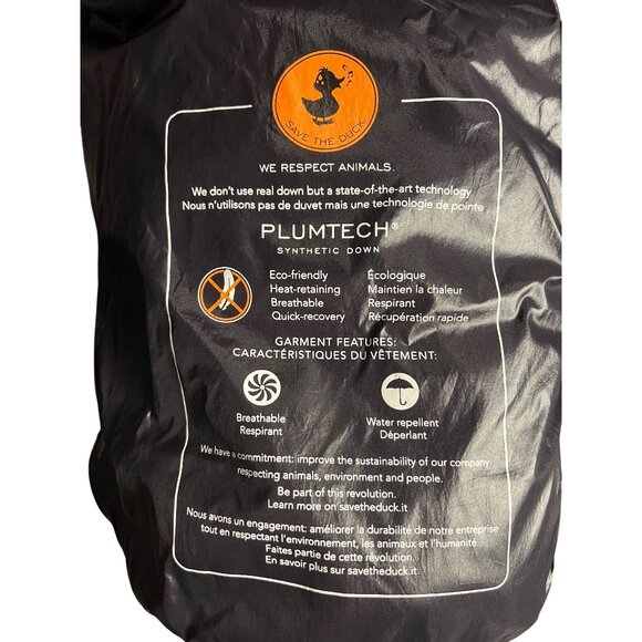 Save The Duck Womens Puffer Jacket XL 100% Animal-Free Light Purple Insulated Wi - Picture 10 of 14